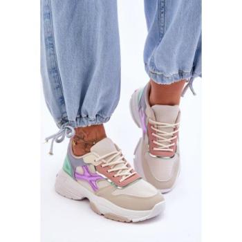 Női sportcipők - Pasztellszínű platformcipők kép