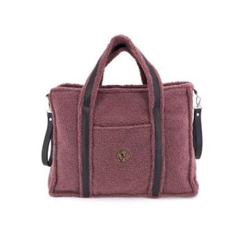 Pelenkázó táskák - Bordó színű alpaka babakocsi táska kép