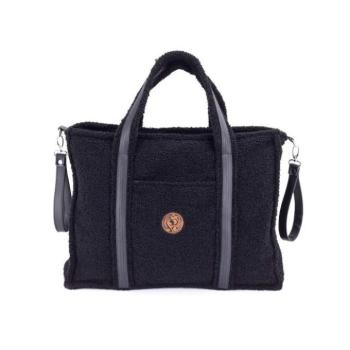 Pelenkázó táskák - Fekete alpaka babakocsi táska kép