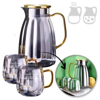 Poharak - 1600 ml-es kancsó + 2 db 350 ml-es pohár szett kép