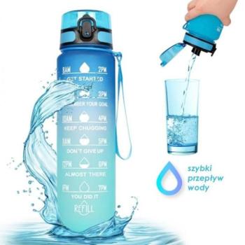 Poharak - Kék ombre üveg mérőpohárral - 1 l kép