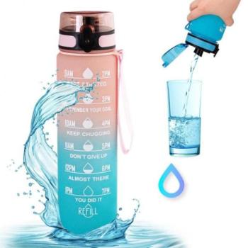 Poharak - Ombre kulacs motivációs skálával kép