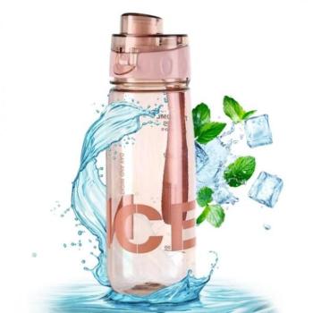 Poharak - Rózsaszín átlátszó kulacs - 800 ml kép