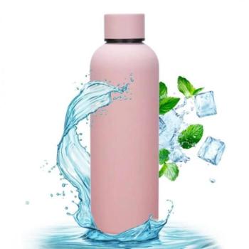 Poharak - Világos rózsaszín rozsdamentes acél termosz - 500 ml kép