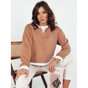 Pulóverek - Barna női pulóver béléssel kép