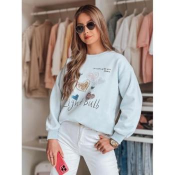 Pulóverek - Kék női pulóver mintával BY1502 kép