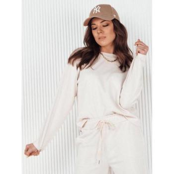 Pulóverek - Laza női pulóver ekrü színben kép