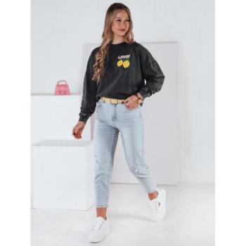 Pulóverek - Laza sötétszürke mintás pulóver BY1348 kép