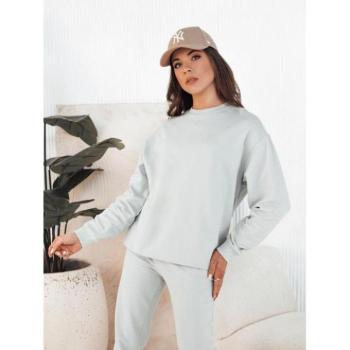 Pulóverek - Menta színű női pamut pulóver kép