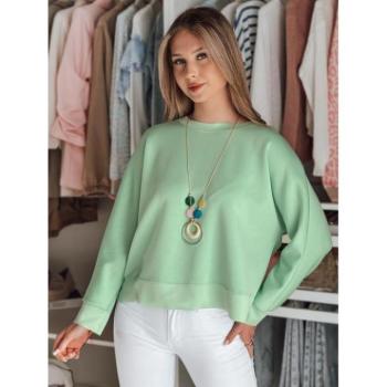Pulóverek - Menta színű női pulóver medállal RY2801 kép