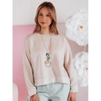 Pulóverek - Női bézs színű pulóver medállal RY2797 kép