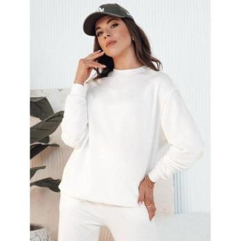 Pulóverek - Női pamut pulóver fehér színben kép