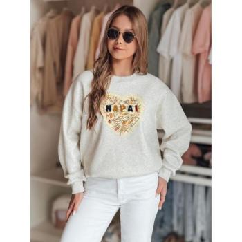 Pulóverek - Női szürke oversized pulóver BY1440 kép