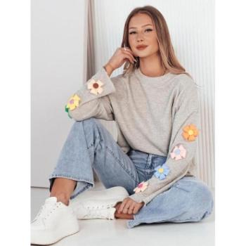 Pulóverek - Oversize pulóver színes virágokkal kép