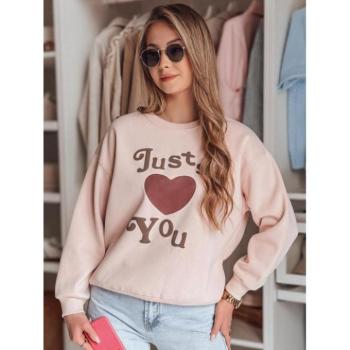 Pulóverek - Oversized női pulóver rózsaszínben BY1473 kép