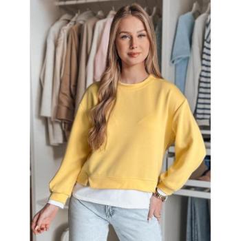 Pulóverek - Sárga női oversized pulóver BY1380 kép
