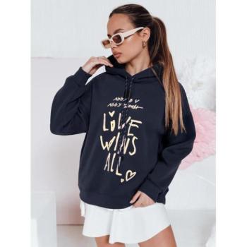 Pulóverek - Sötétkék női pulóver mintával BY1467 kép