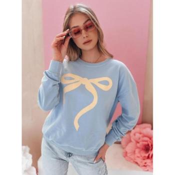 Pulóverek - Világoskék női pulóver masnival BY1377 kép