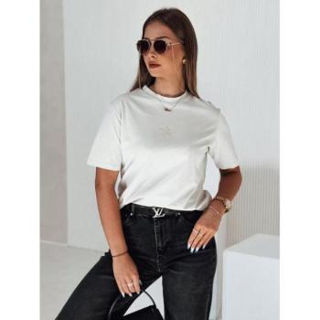 Rövid ujjú - Bézs színű női póló csillaggal RY2559 kép