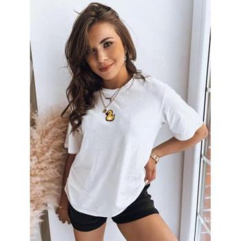 Rövid ujjú - Fehér színű, csíkos póló, kis foltvarróval kép