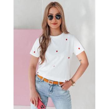 Rövid ujjú - Női fehér póló szívekkel RY2889 kép