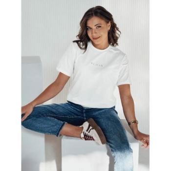 Rövid ujjú - Női fehér póló WOMAN RY2555 felirattal kép