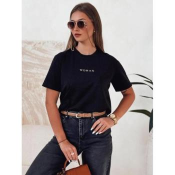 Rövid ujjú - Női fekete póló WOMAN RY2554 felirattal kép