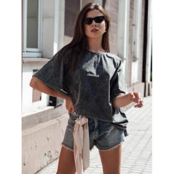 Rövid ujjú - Női sötétszürke póló CLASSICAL felirattal kép