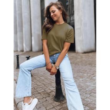 Rövid ujjú - Olajzöld női rövid ujjú póló kép