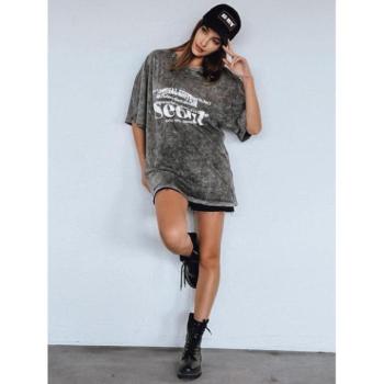 Rövid ujjú - Túlméretezett póló nyomtatással kép