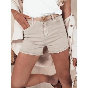 Rövidnadrágok - Női farmer rövidnadrág bézs színben kép