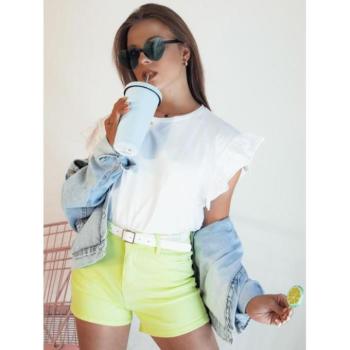 Rövidnadrágok - Női farmer rövidnadrág sárga színben kép