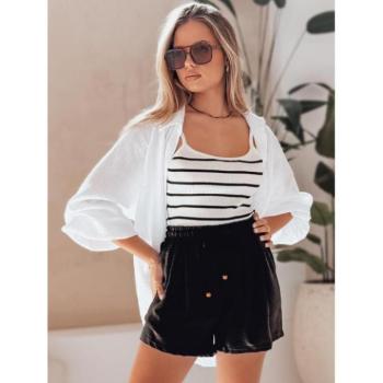 Rövidnadrágok - Női fekete szövet rövidnadrág SY0433 kép