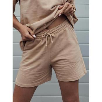 Rövidnadrágok - Női pamut rövidnadrág bézs színben SY0326 kép