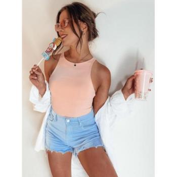 Rövidnadrágok - Női rojtos rövidnadrág világoskék színben kép