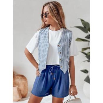 Rövidnadrágok - Női szövet rövidnadrág kék színben SY0434 kép