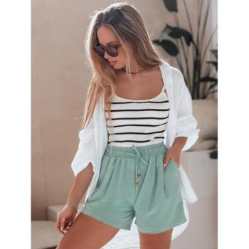 Rövidnadrágok - Női zöld szövet rövidnadrág SY0436 kép