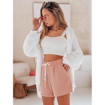 Rövidnadrágok - Rózsaszín bő női rövidnadrág SY0443 kép