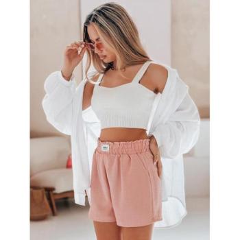 Rövidnadrágok - Rózsaszín női rövidnadrág rugalmas derékkal SY0455 kép