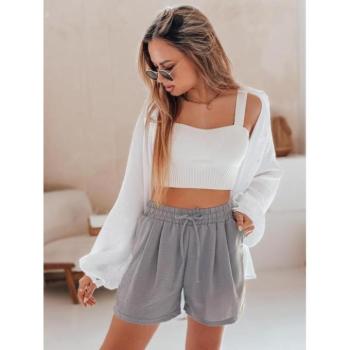 Rövidnadrágok - Szürke színű vászon női rövidnadrág SY0460 kép