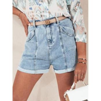 Rövidnadrágok - Világoskék női farmer rövidnadrág kép