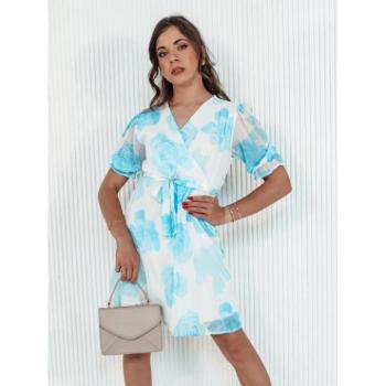 Ruhák hétköznapi viseletre - Fehér virágmintás ruha megkötőkkel kép