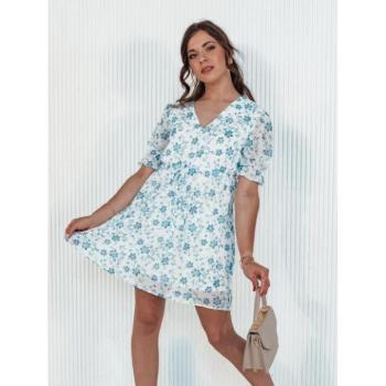 Ruhák hétköznapi viseletre - Fehér virágmintás ruha megkötővel kép