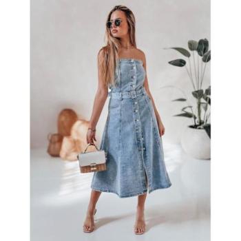 Ruhák hétköznapi viseletre - Női farmer ruha övvel EY2585 kép