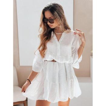 Ruhák hétköznapi viseletre - Női fehér nyári muszlin ruha EY2613 kép