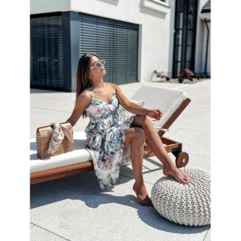 Ruhák hétköznapi viseletre - Női mintás midi pántos ruha kép