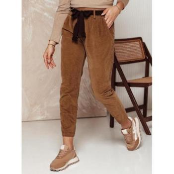 Sport nadrágok - Női barna kordbársony nadrág UY2289 kép