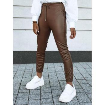 Sport nadrágok - Viaszos női nadrág barna színben UY2151 kép