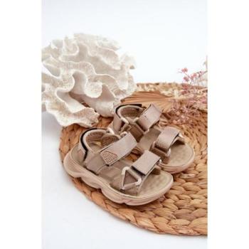 Szandálok lányoknak - Gyerek bézs szandál tépőzárral kép