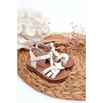 Szandálok lányoknak - Lányka fehér szandál tépőzárral kép